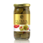 Olives Green Red Pepper Stuffed 370g Iliada