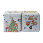 Biscuit Tin "Christmas" Cantuccini Almond 250g Deseo